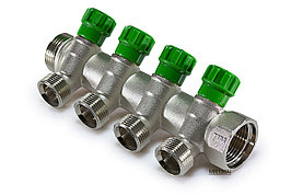 Жинақтағыш/Коллектор TIM 3/4"*1/2"-4 выхода с вентилями (4/16)