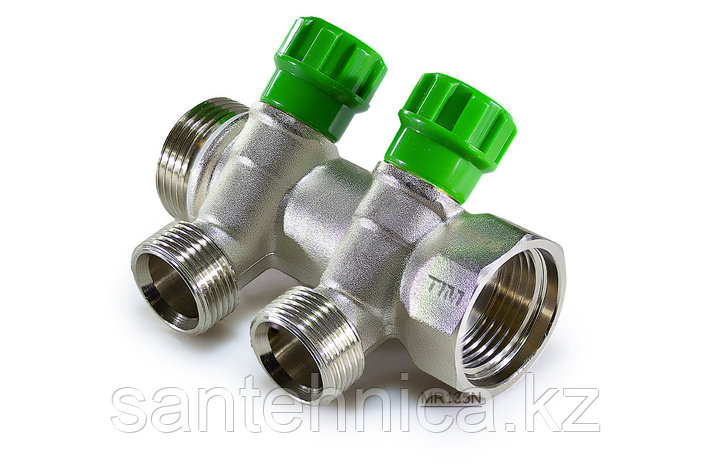 Жинақтағыш/Коллектор TIM 1"*3/4"-2 выхода с вентилями (5/20), фото 1