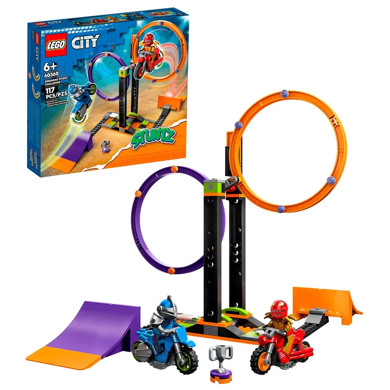 Конструктор LEGO City Каскадерское испытание с вращением 60360 - фото 1 - id-p110314915