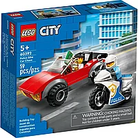 Конструктор LEGO City Преследование автомобиля на полицейском мотоцикле 60392