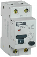 MAD25-5-016-C-30 IEK Автоматический выключатель дифференциального тока АВДТ32 C16 GENERICA
