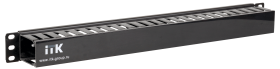 ITK 19" пластиковый кабельный органайзер с крышкой 1U глубина 60мм черный - фото 1 - id-p110328095