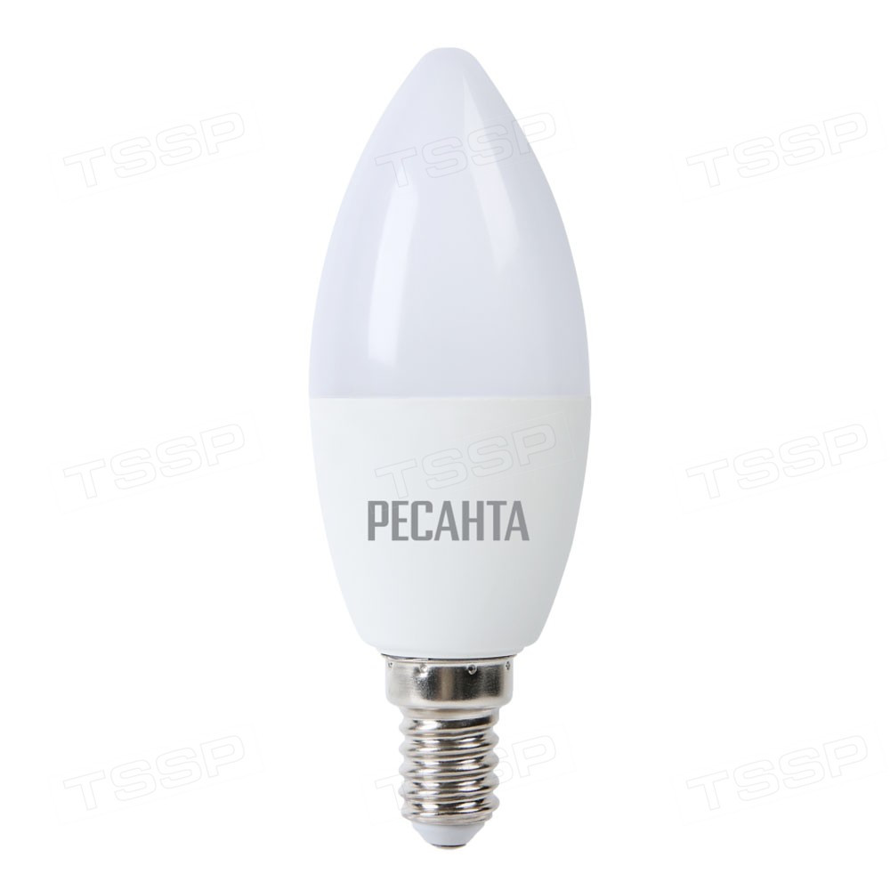 Лампа светодиодная Ресанта LL-R-C37-7W-230-3K-E14 76/1/5 - фото 1 - id-p110338633