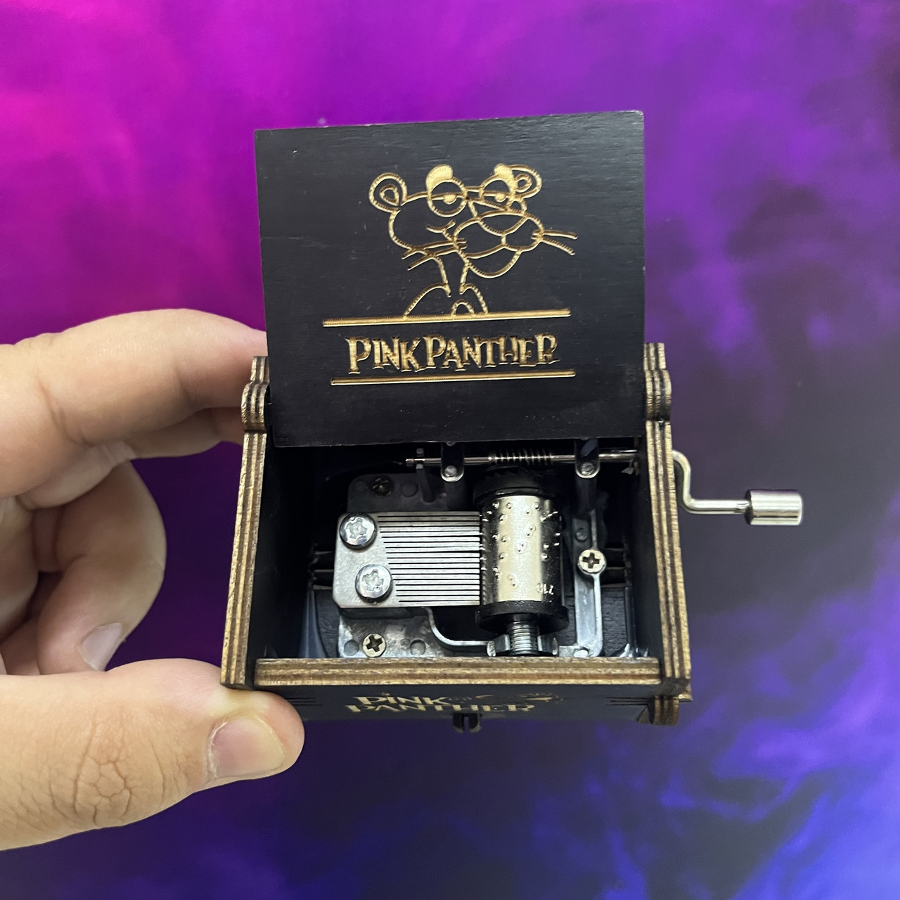 Музыкальная шкатулка Розовая пантера (чёрная), фото 1