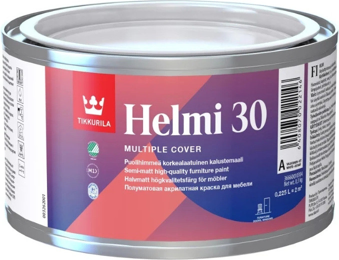 Краска для мебели HELMI 30 A п/мат 0,225л - фото 1 - id-p110345512