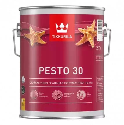 Эмаль PESTO 30 A п/мат 2,7л - фото 1 - id-p110345904