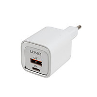 Әмбебап зарядтағыш LDNIO A2318M MFI 20W USB-А USB-C Ақ