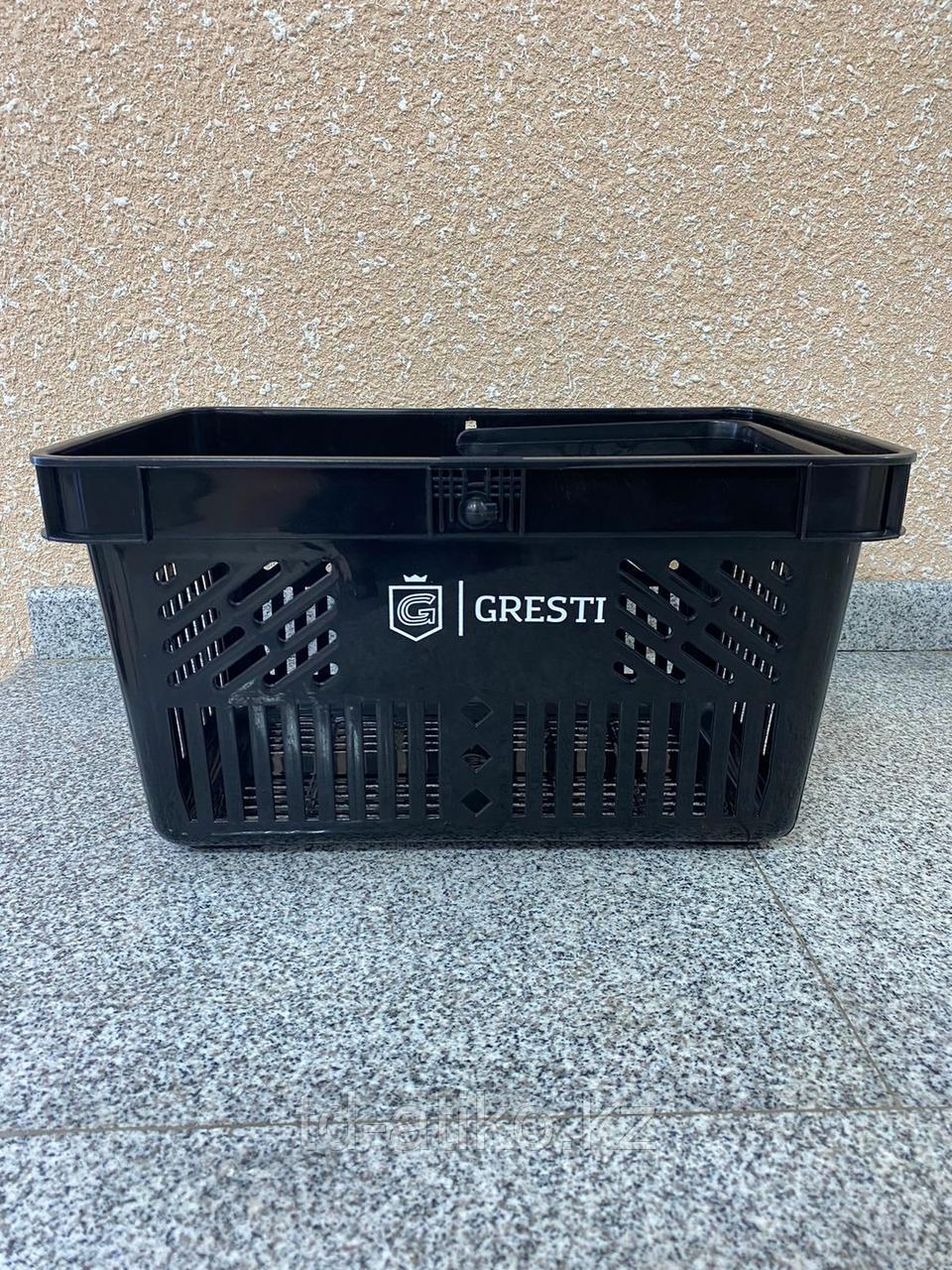 ПЛАСТИКОВАЯ ПОКУПАТЕЛЬСКАЯ КОРЗИНА GRESTI GREY 26Л