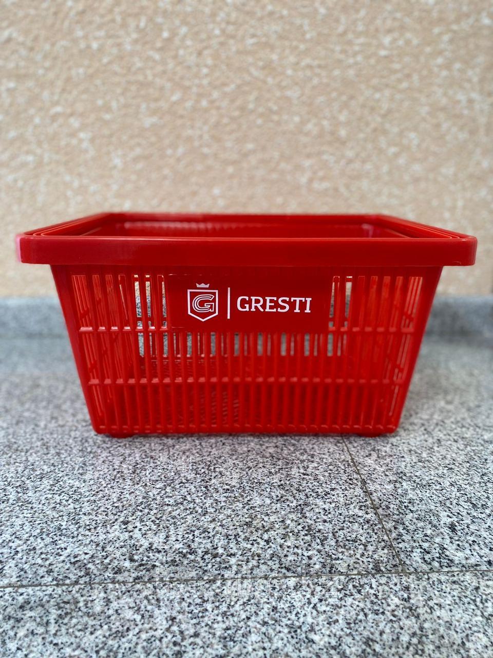 ПЛАСТИКОВАЯ ПОКУПАТЕЛЬСКАЯ КОРЗИНА GRESTI RED 26 Л