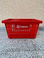ПЛАСТИКОВАЯ ПОКУПАТЕЛЬСКАЯ КОРЗИНА GRESTI RED 26 Л