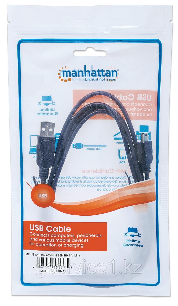 Кабель ​​USB2.0 type AM- Mini-BM Manhattan 1.8м