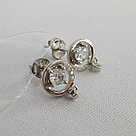 Серьги из серебра с фианитами Италия K177, фото 2