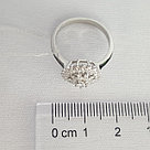 Кольцо Италия K684 серебро с родием вставка фианит, фото 3