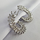 Серьги из серебра с фианитами Италия K998, фото 2