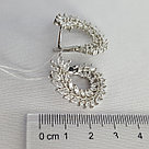 Серьги из серебра с фианитами Италия K998, фото 3