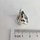 Кольцо Италия K448 серебро с родием вставка фианит, фото 3