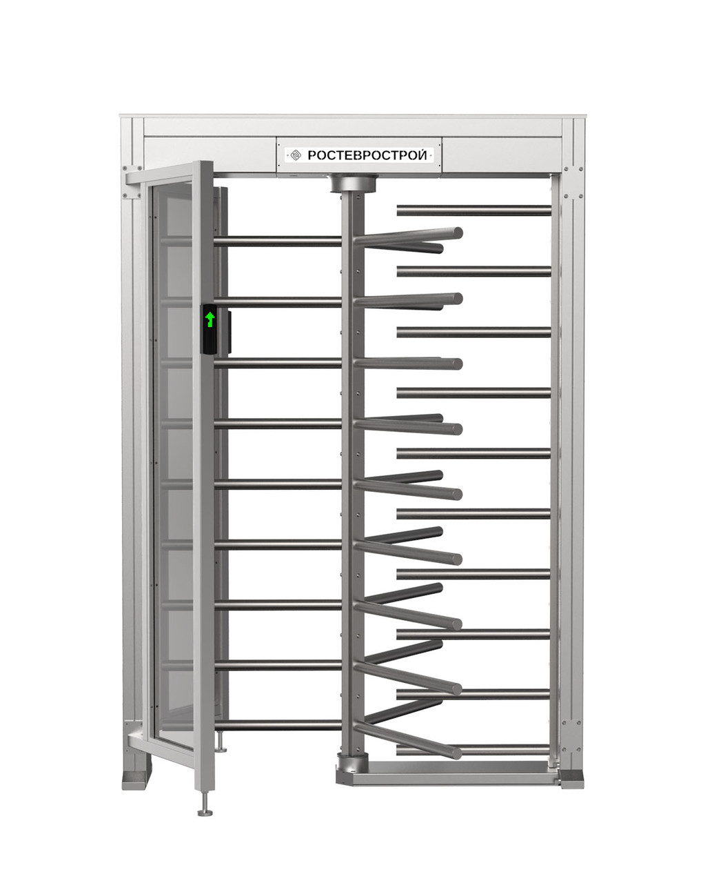 Полноростовой роторный 3-х лопастной турникет облегченной серии «ПР1ЛС/3М2 НЕРЖ» модификации 2019 года - фото 1 - id-p110379395