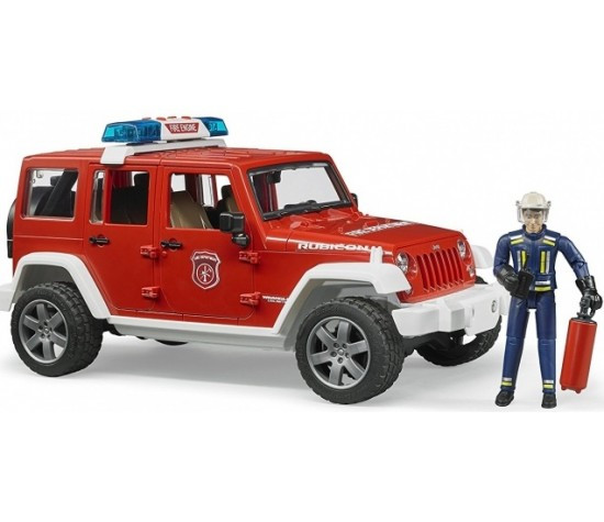 Bruder Игрушечный Пожарный Внедорожник Jeep Wrangler Rubicon с фигуркой (Брудер) - фото 3 - id-p73867519