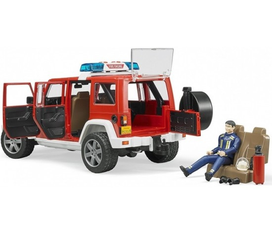 Bruder Игрушечный Пожарный Внедорожник Jeep Wrangler Rubicon с фигуркой (Брудер) - фото 4 - id-p73867519