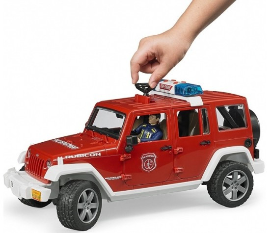 Bruder Игрушечный Пожарный Внедорожник Jeep Wrangler Rubicon с фигуркой (Брудер) - фото 5 - id-p73867519