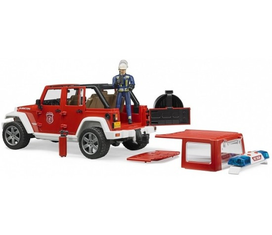Bruder Игрушечный Пожарный Внедорожник Jeep Wrangler Rubicon с фигуркой (Брудер) - фото 6 - id-p73867519