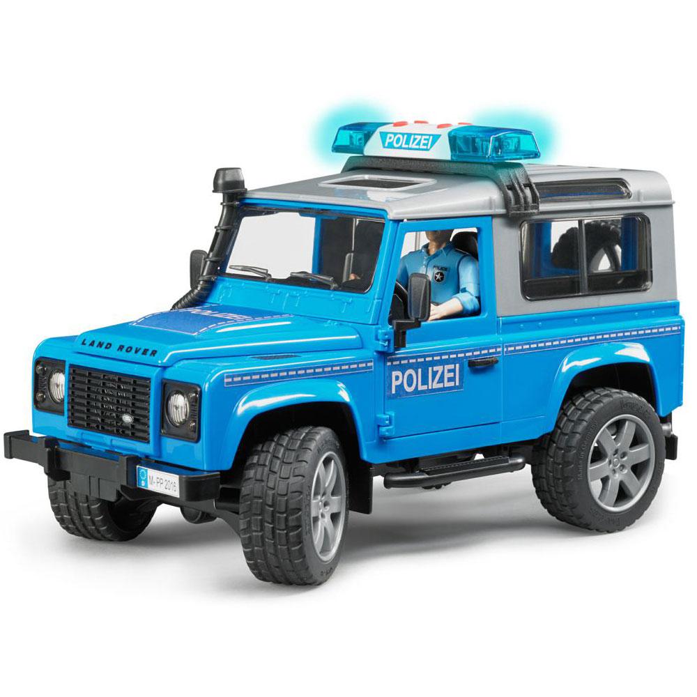 Bruder Игрушечный Полицейский Внедорожник Land Rover Defender с фигуркой 02-597 (Брудер) - фото 2 - id-p73867289