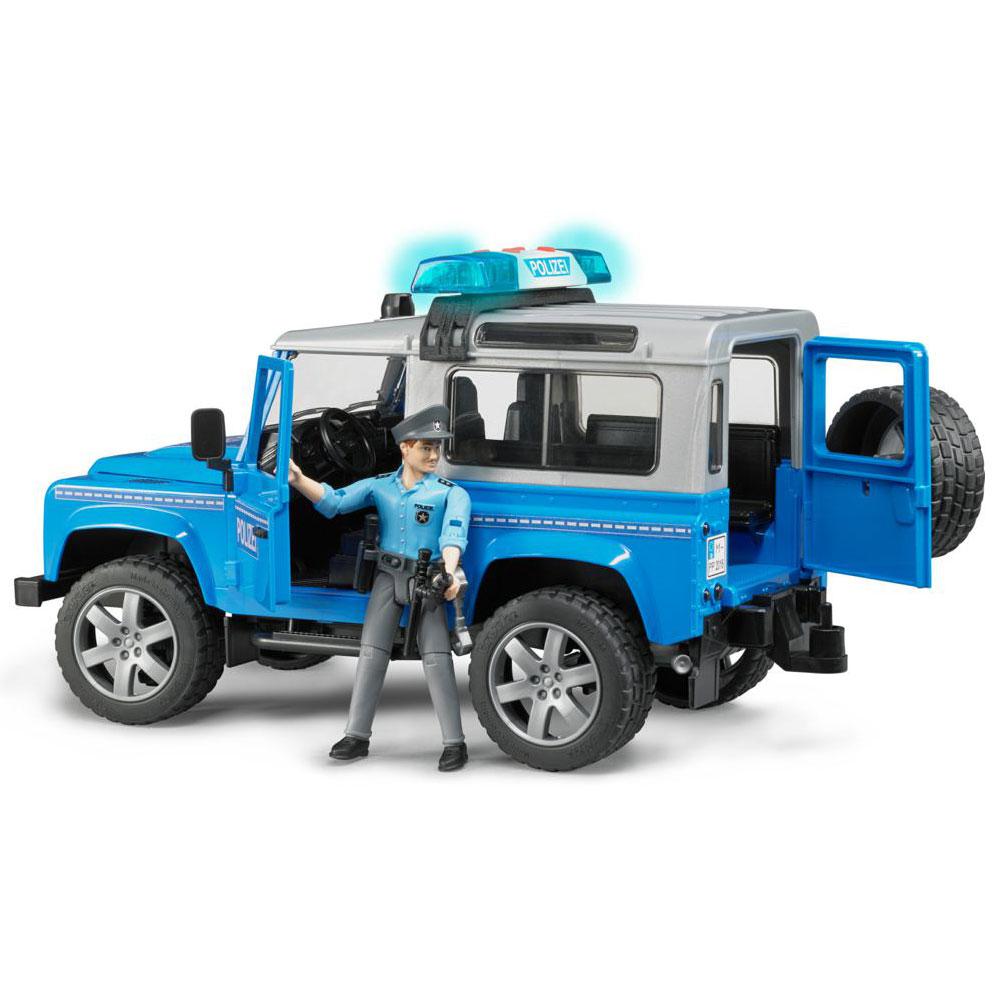 Bruder Игрушечный Полицейский Внедорожник Land Rover Defender с фигуркой 02-597 (Брудер) - фото 4 - id-p73867289