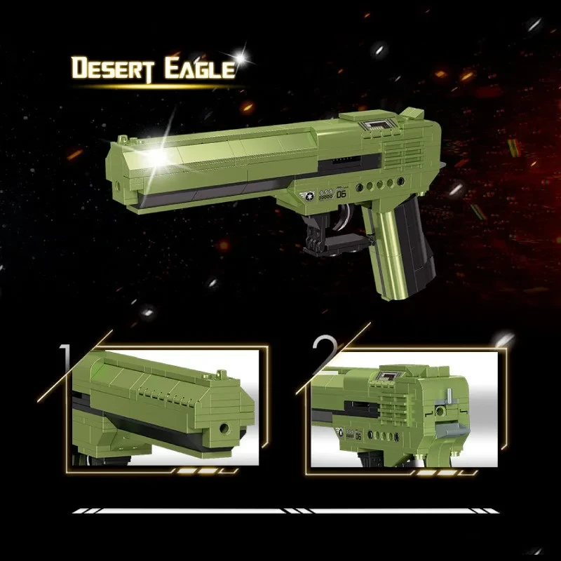 Конструктор 3 в 1 70006 Пистолет Desert Eagle (автомат SCAR-L, G36C) - фото 8 - id-p110370963