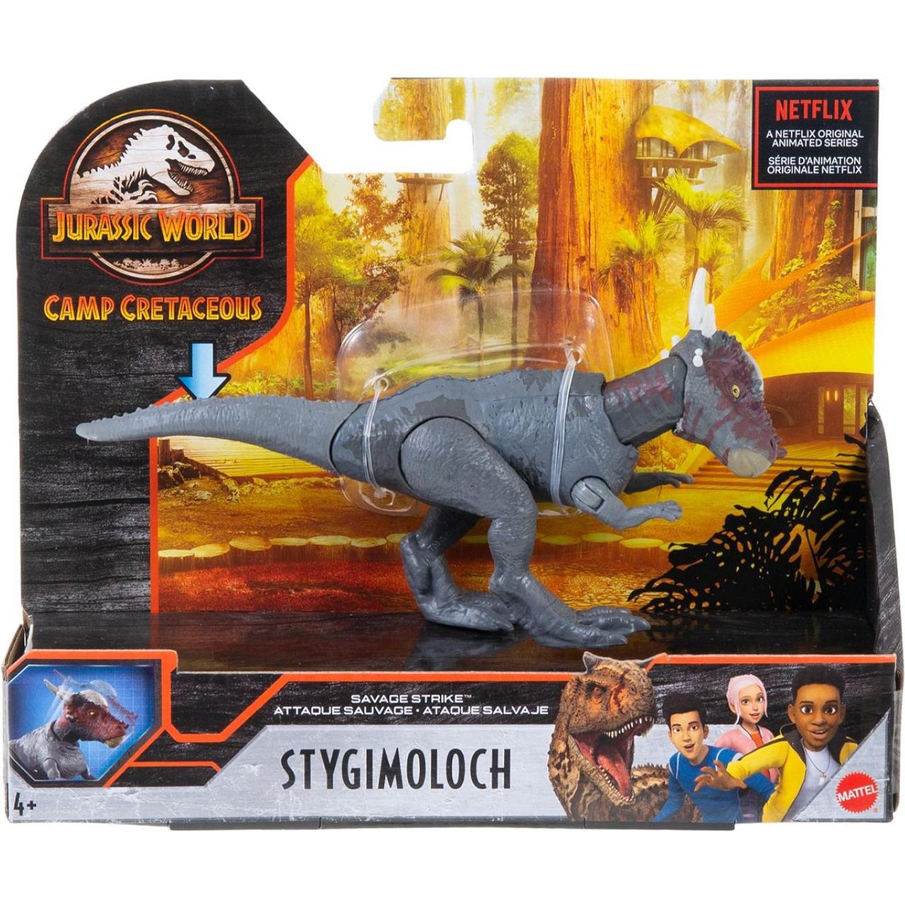Мир Юрского периода Фигурка динозавра Серый Стигимолох, атакующий