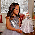 Barbie Коллекционная кукла Блондинка в серебристом платье - Праздничная 2021, Барби GXL18, фото 4