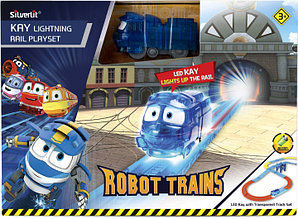 Роботы-поезда, Игровой набор "Железная дорога и светящийся Кей"