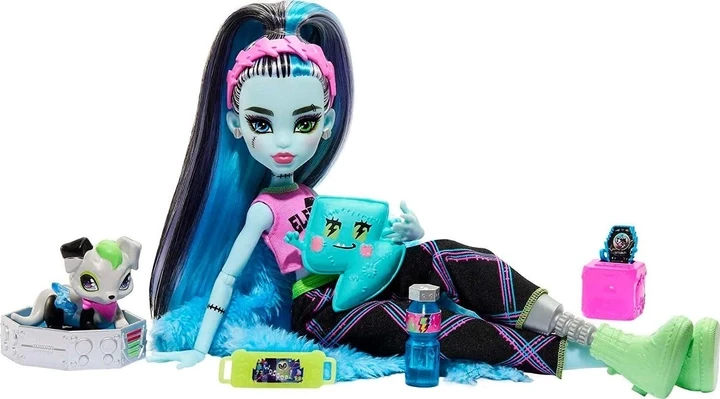 Monster High Кукла Фрэнки Штейн Пижамная вечеринка с питомцем - фото 2 - id-p108944057