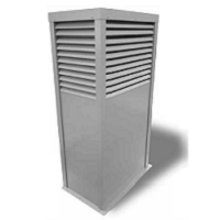 Шахта вентиляционная 300х 300 Н=1320, h1=1000, 1 000 м3/ч, оц.сталь, RAL 7035