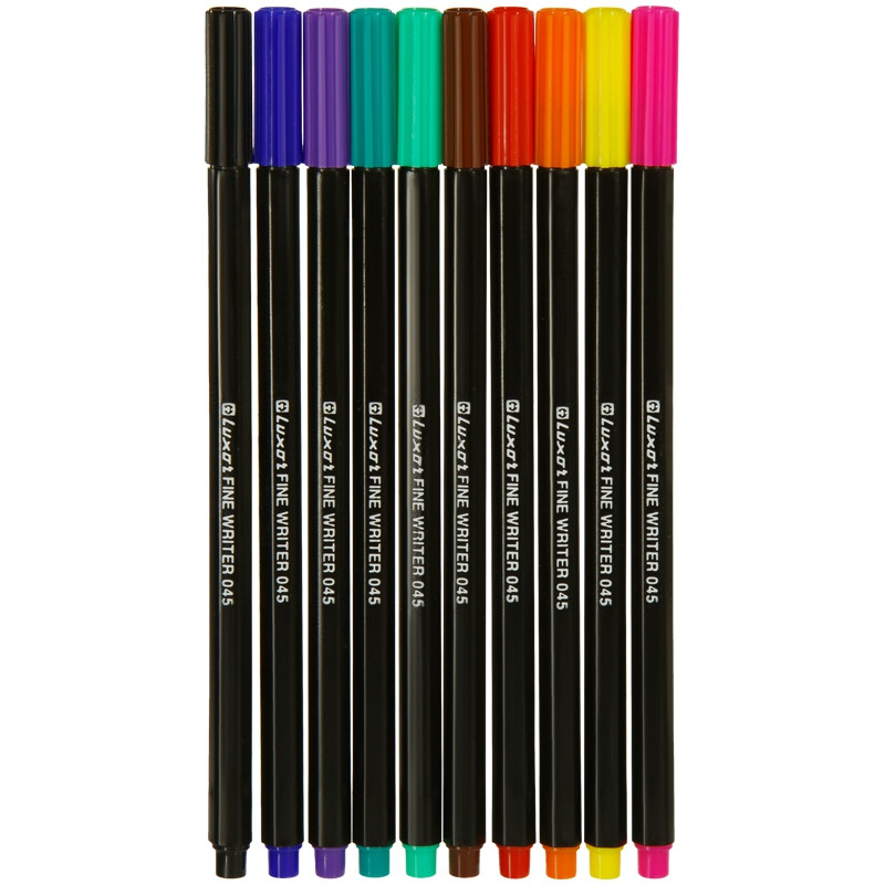 Лайнер Luxor "Fine Writer 045", ассорти, 10 шт