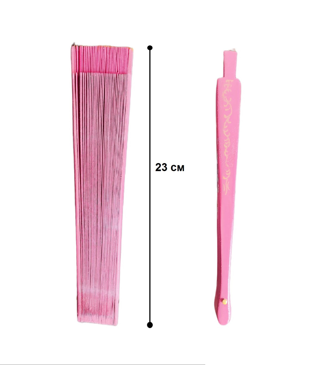 Веер бамбуковый, розовый, 23х42 см - фото 3 - id-p110387275