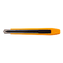 Нож, 9 мм, сменное лезвие, SK4, метал. направляющая, клипса, нажимной фиксатор// Denzel, фото 3