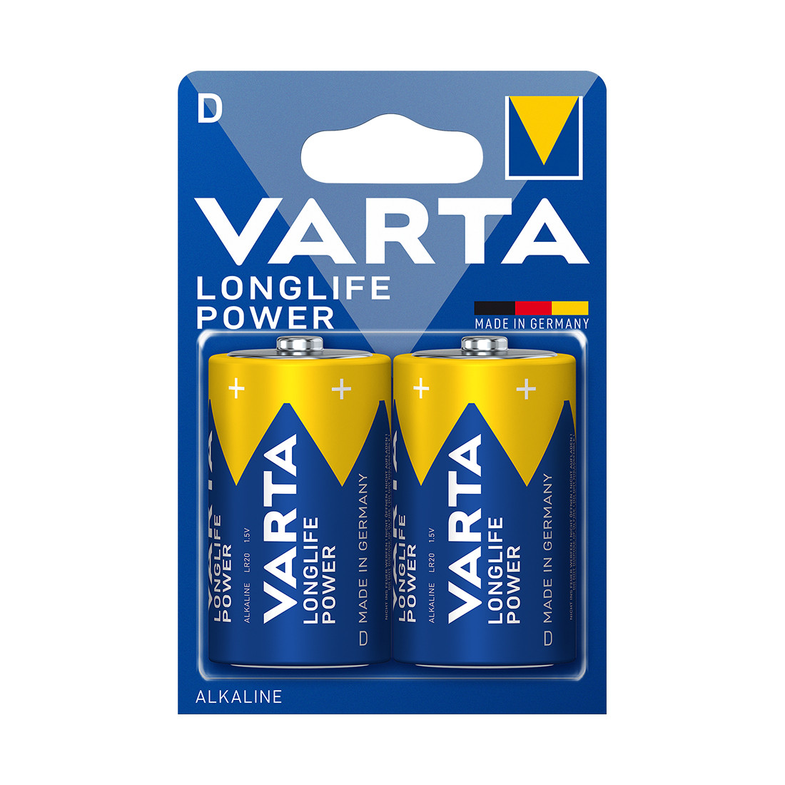 Батарейка VARTA High Energy Longlife Mono 1.5V - LR20/D (2 шт) в блистере - фото 1 - id-p109302230