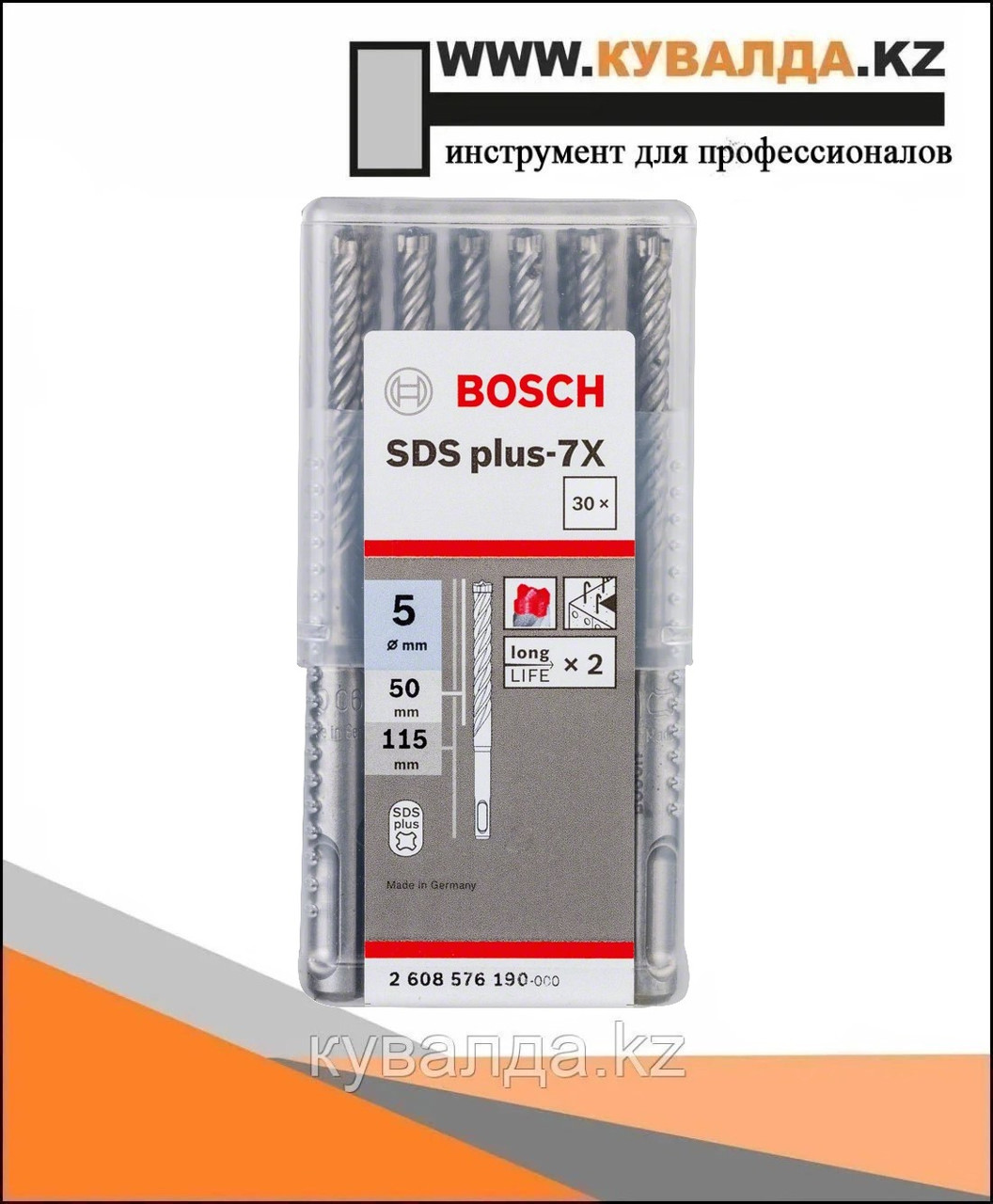 Bosch Сверло SDS plus-7X 5x50x115 30шт