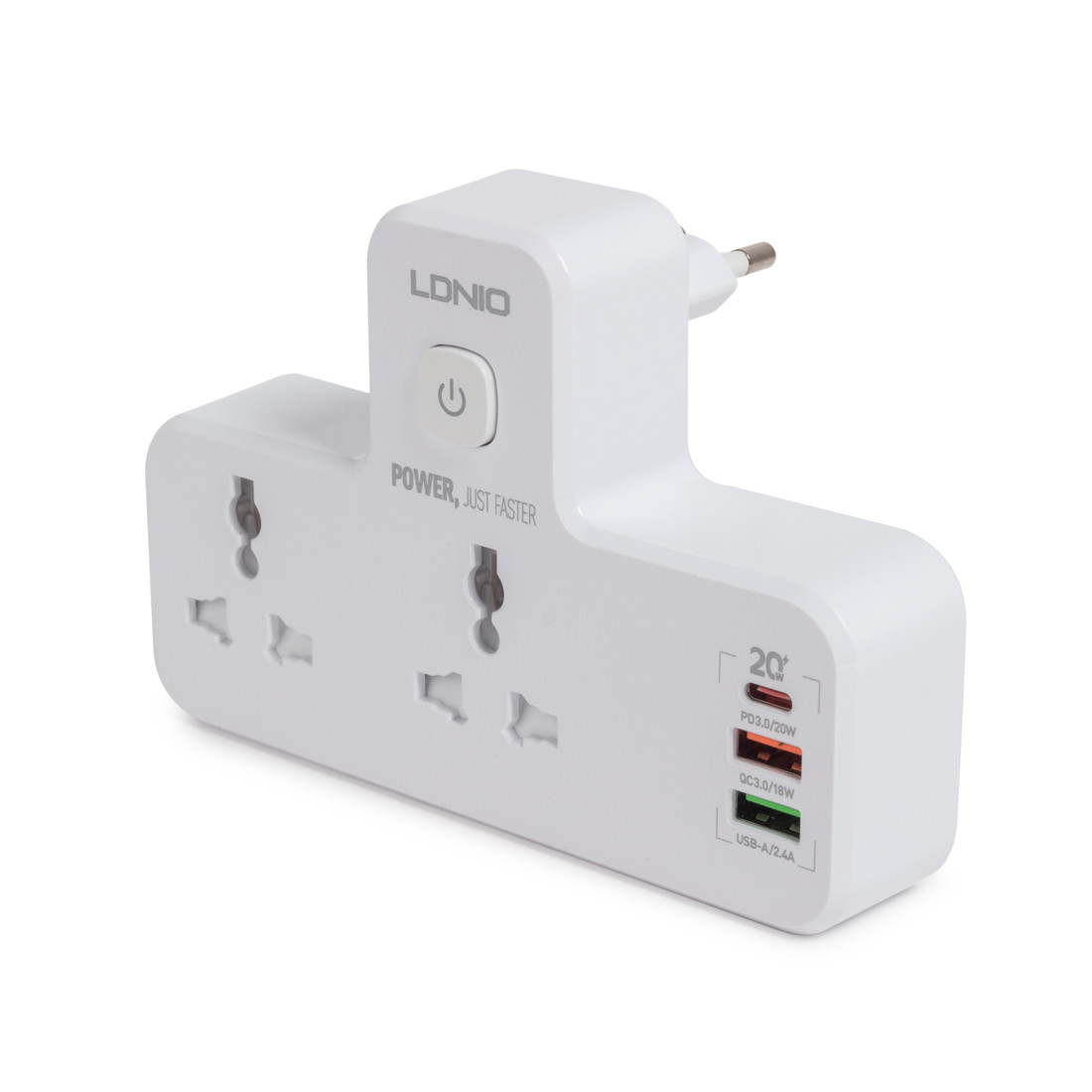 Сетевой фильтр LDNIO Universal SC2311 2 розетки 2*USB быстрой зарядки PD/QC 1 USB-C/A - фото 1 - id-p110391009