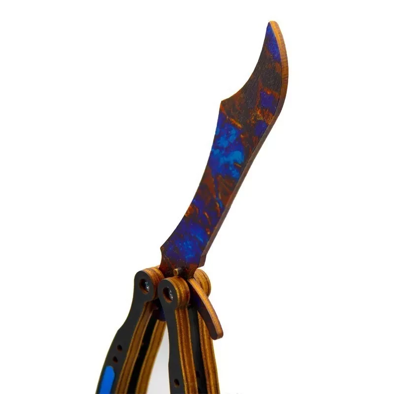Деревянный Нож Бабочка CS-GO Поверхностная закалка КС ГО (28 см.) - фото 2 - id-p110399735