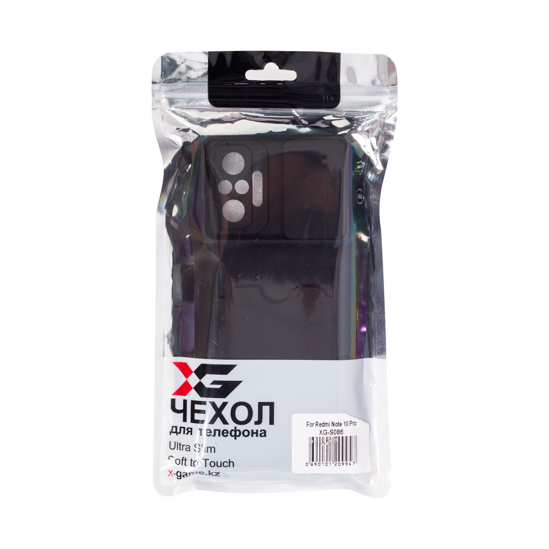 Чехол для телефона X-Game XG-S086 для Redmi Note 10 Pro Чёрный Card Holder - фото 3 - id-p110389965