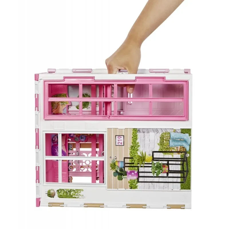 Barbie Компактный кукольный домик Барби с аксессуарами - фото 3 - id-p110399628