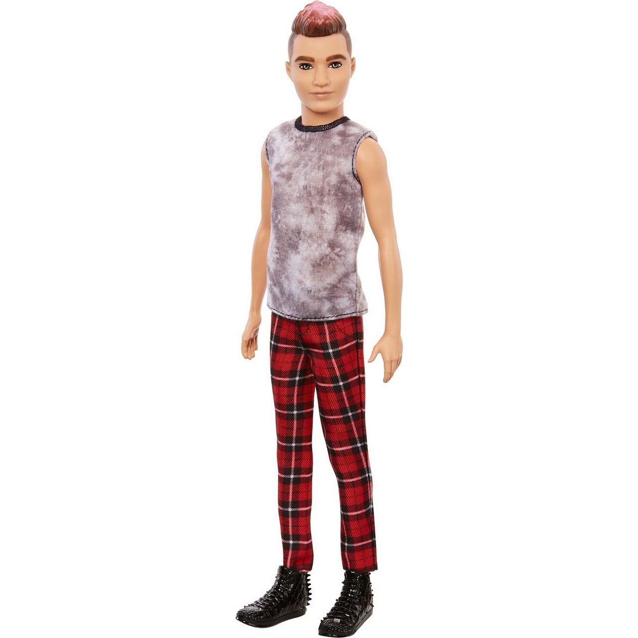 Barbie "Игра с модой" Кукла Кен в майке тай-дай и красных клетчатых брюках #176 в виниловой упаковке - фото 2 - id-p110399618