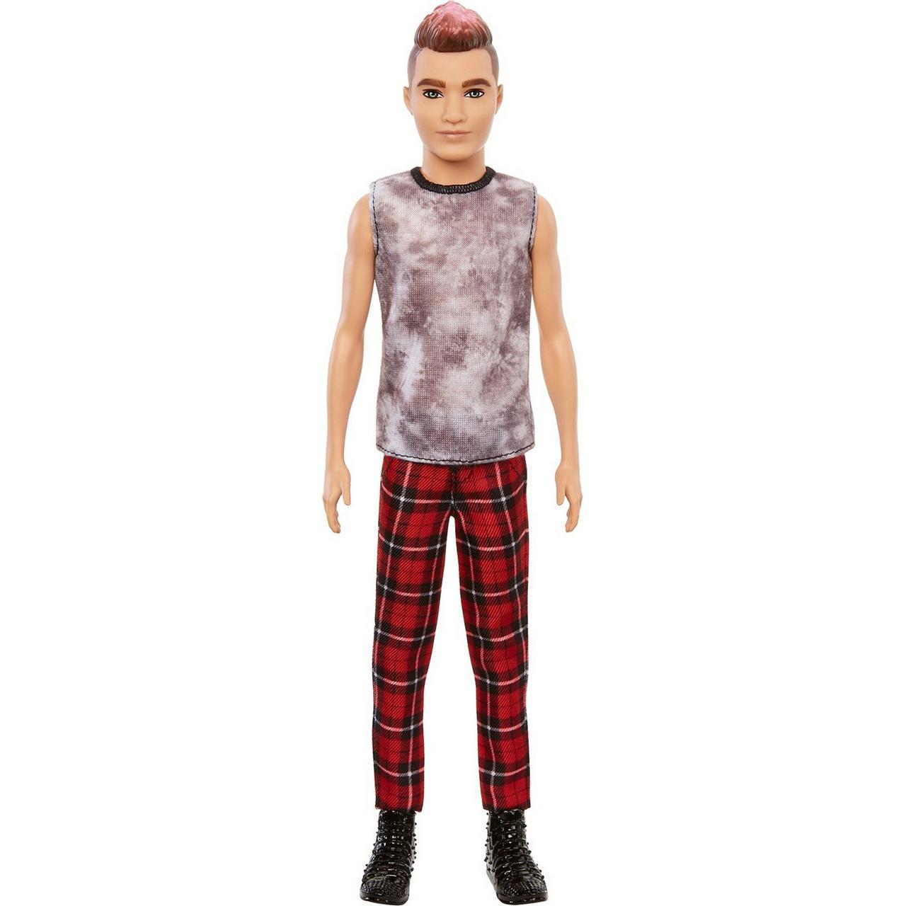 Barbie "Игра с модой" Кукла Кен в майке тай-дай и красных клетчатых брюках #176 в виниловой упаковке - фото 4 - id-p110399618