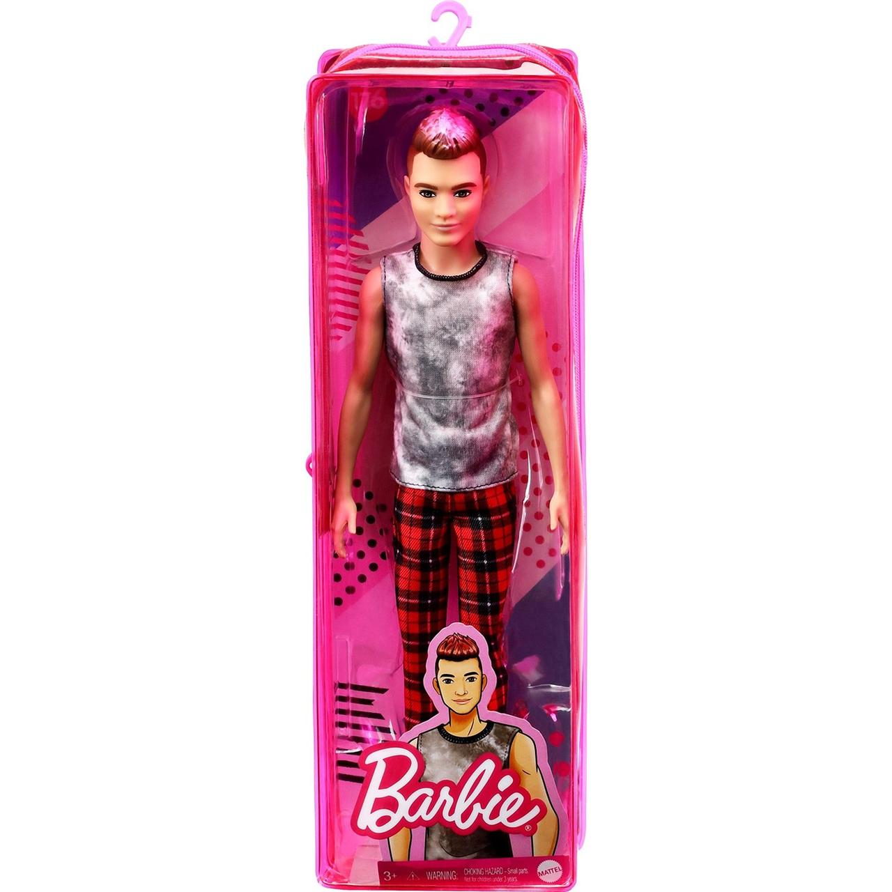 Barbie "Игра с модой" Кукла Кен в майке тай-дай и красных клетчатых брюках #176 в виниловой упаковке - фото 7 - id-p110399618
