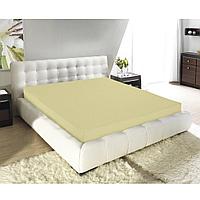 Простынь трикотажная на резинке двуспальная 180х200 см Wellamart W-08 бежевый