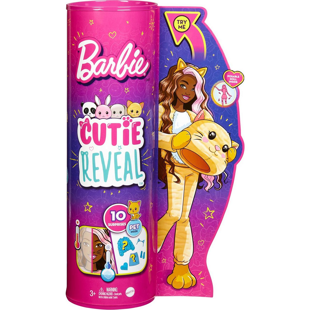 Barbie Милашка-проявляшка Кукла Котёнок Барби, Cutie Reveal HHG20 - фото 1 - id-p110399630