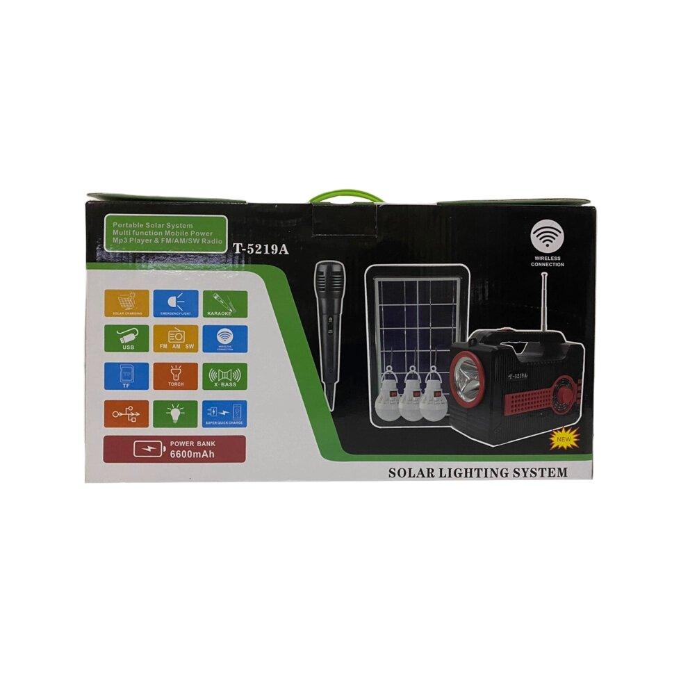 Комплект освещения E-Power T-5219A с солнечной батареей для дачи и отдыха на природе - фото 4 - id-p110400359