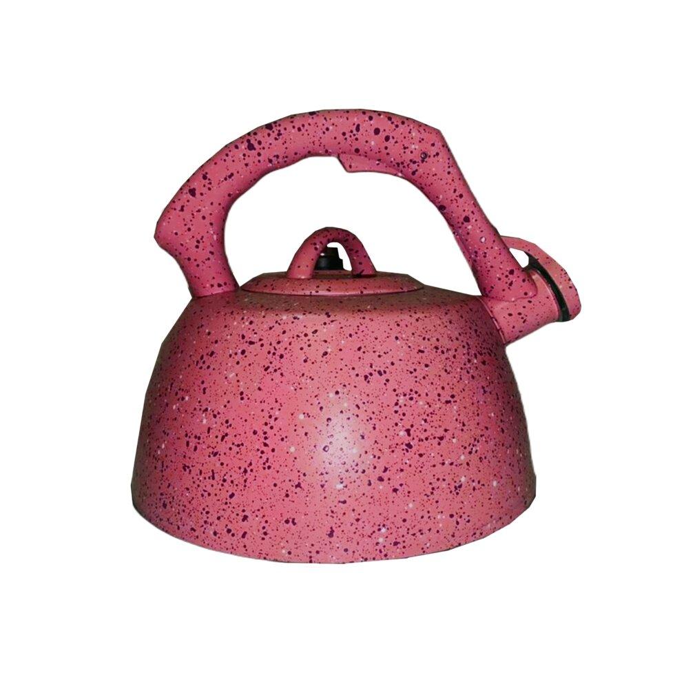 Чайник с термометром, трехслойное покрытие 3,5л H-047 розовый - фото 1 - id-p110400468