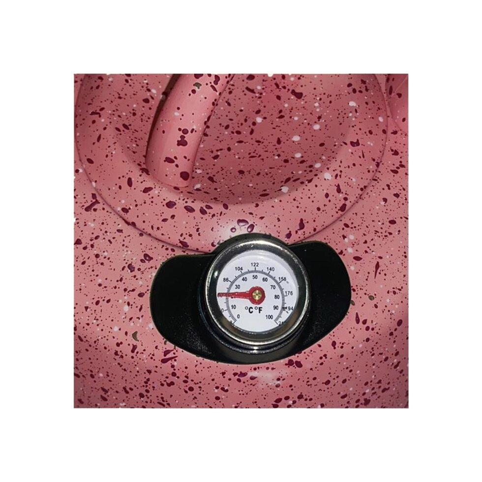 Чайник с термометром, трехслойное покрытие 3,5л H-047 розовый - фото 3 - id-p110400468